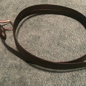 Black hidden compartment leather belt - size 42